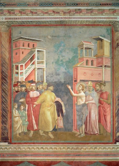 St. Franciscus doet afstand van de Goederen en Aardse Rijkdommen van zijn Vader, 1297-99 door Giotto di Bondone